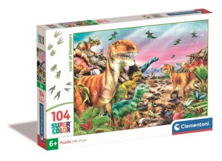 Puzzle 104 Super Color KRAINA DINOZAURÓW Clementoni 25768