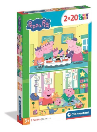 Puzzle 2x20 Super Color ŚWINKA PEPPA Clementoni 24831