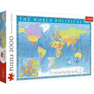 Puzzle - 2000 - Polityczna mapa świata - Trefl 27099