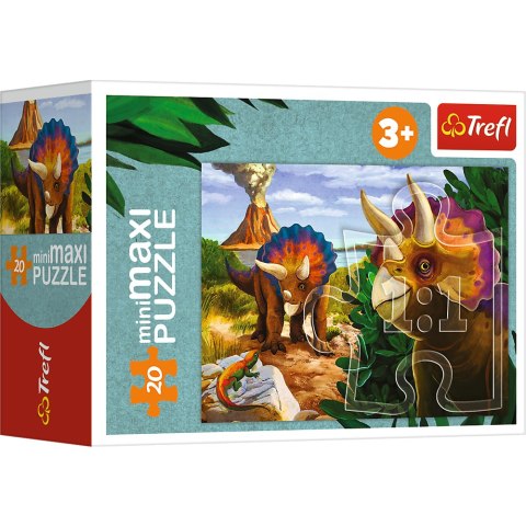 Puzzle - miniMaxi - 20 - Poznaj świat dinozaurów - Trefl 56036