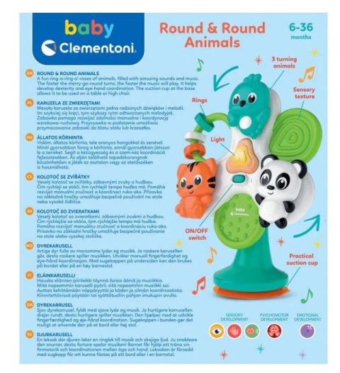 Wesoła Karuzela ze Zwierzątkami Język Polski Clementoni 17952