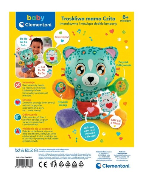 Interaktywne Słodkie Lamparty Troskliwa Mama Czita Język Polski Clementoni 50935