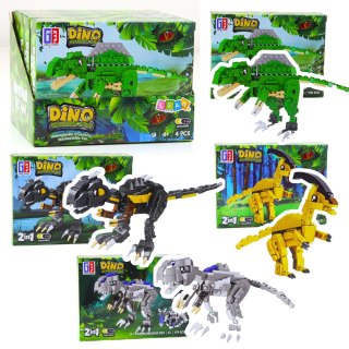 Klocki Konstrukcyjne Zestaw Dinozaur Robot 2w1 153-179 el. Mix