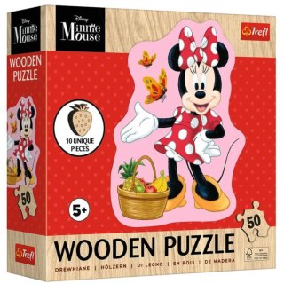 Puzzle - 50 - Drewniane - Wesoła Minnie - Myszka Minnie - Trefl 20279