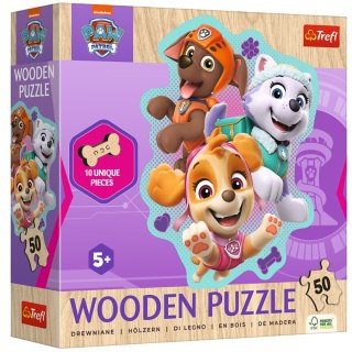 Puzzle - 50 - Drewniane - Wesoła gromadka piesków - Psi Patrol - Trefl 20258