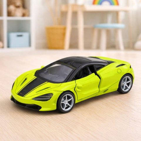 Samochód Sportowy Metalowy Napęd Światła Dźwięki Zielony 1:32