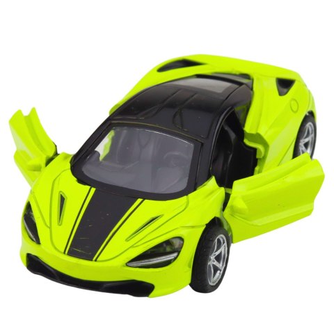 Samochód Sportowy Metalowy Napęd Światła Dźwięki Zielony 1:32