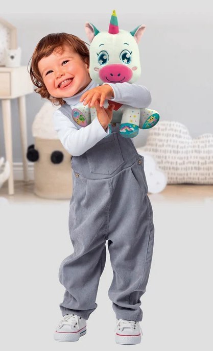 Słodziutki Interaktywny Pluszowy Jednorożec Świeci Śpiewa Język Polski Clementoni 50937