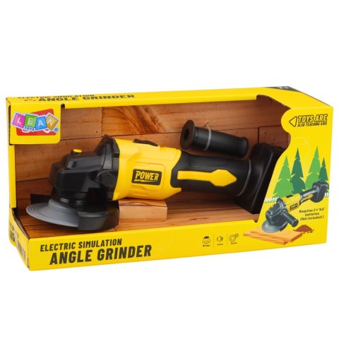 Zabawkowa Szlifierka Kątowa Dla Dzieci Dźwięki Żółta