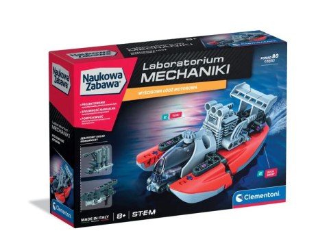 Naukowa Zabawa Klocki Laboratorium Mechaniki Motorówka Język Polski Clementoni 50247