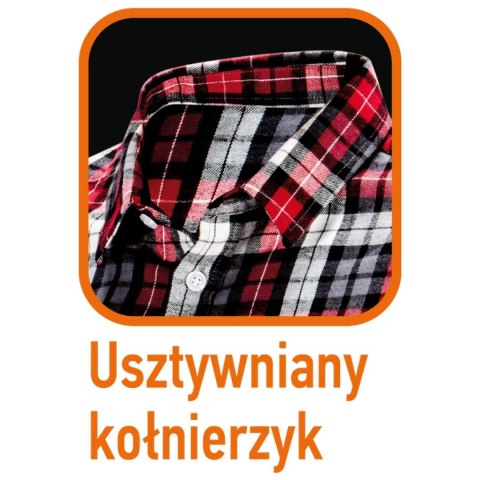 Koszula flanelowa krata czerwono-czarno-biała, rozmiar M Koszula flanelowa krata czerwono-czarno-biała, rozmiar M