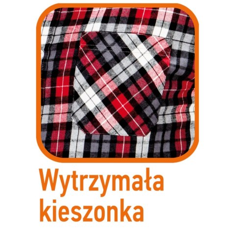Koszula flanelowa krata czerwono-czarno-biała, rozmiar M Koszula flanelowa krata czerwono-czarno-biała, rozmiar M