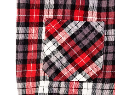 Koszula flanelowa krata czerwono-czarno-biała, rozmiar M Koszula flanelowa krata czerwono-czarno-biała, rozmiar M