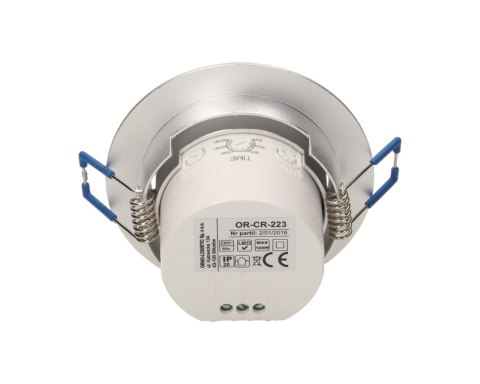 Czujnik ruchu 360st. IP20, 1200W, aluminium, do sufitów podwieszanych, regulacja położenia sensora
