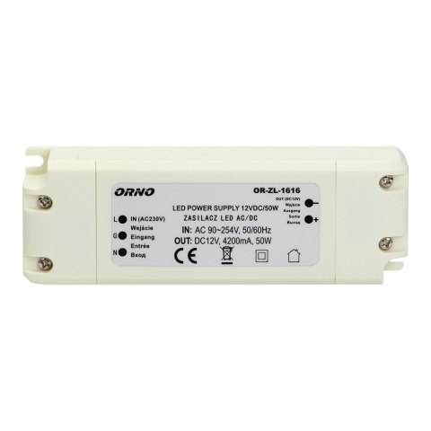 Zasilacz do LED 12VDC 50W, IP20