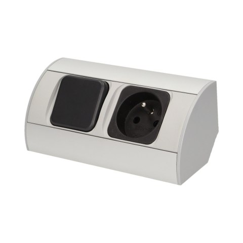 Zestaw opraw meblowych LED z wyłącznikiem i gniazdem 1x2P+Z