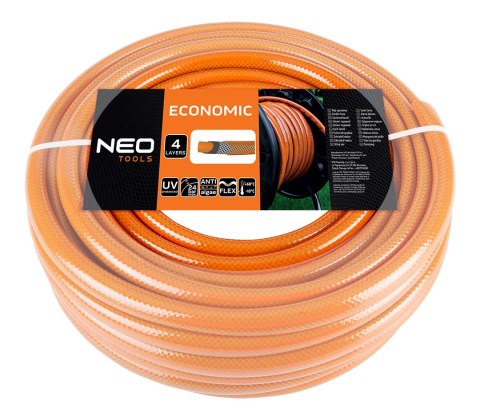 Wąż ogrodowy 1/2"x50m, 4-warstwowy NEO ECONOMIC