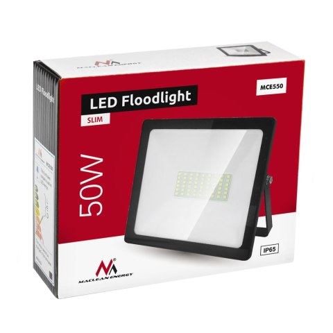 Naświetlacz LED Maclean, Slim 50W, Neutral White (4000K), IP65, PREMIUM, MCE550 NW