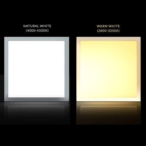 Panel LED Maclean, Sufitowy, slim 40W, 595x595x8mm, neutral white (4000K), raster, funkcja FLICKER-FREE, MCE540