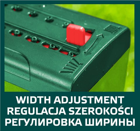 Zraszacz oscylacyjny z wielokierunkową regulacją zasięgu, powierzchnia zraszania do 208 m2
