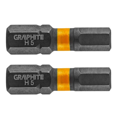 Bity udarowe HEX5 x 25 mm, 2 szt.
