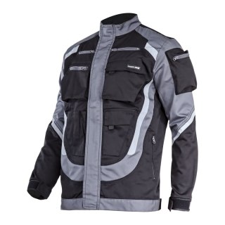 Bluza czarno-szara z pasami odblask., "2xl", ce, lahti
