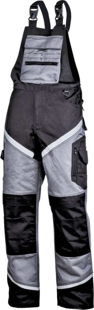 Ogrodniczki czarno-szare z pasami odblask., "3xl", ce, lahti