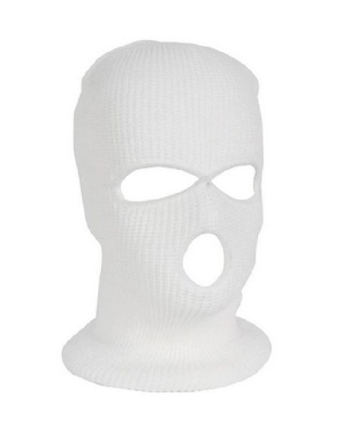 BQ42C Kominiarka balaclava 3 otwory whit