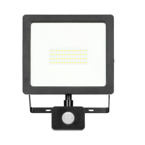 ALLED 50W Naświetlacz LED z PIR, 4000lm, IP44, 4000K, Alu+szkło