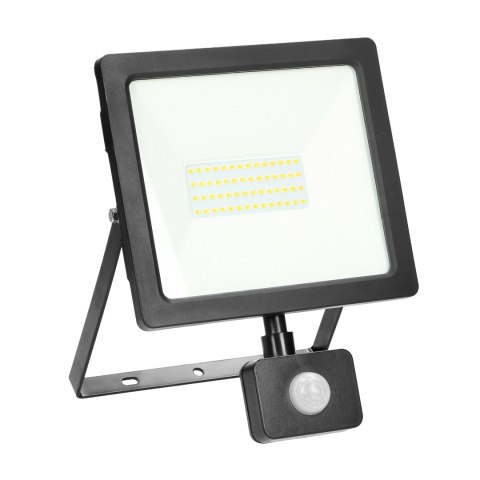 ALLED 50W Naświetlacz LED z PIR, 4000lm, IP44, 4000K, Alu+szkło