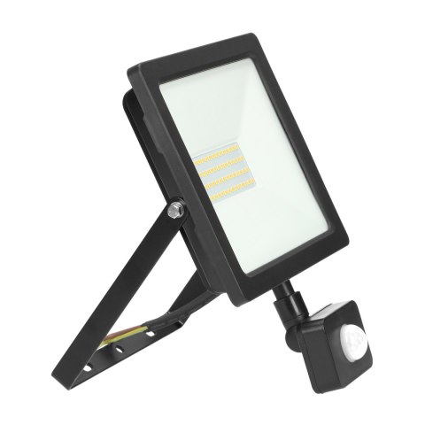 ALLED 50W Naświetlacz LED z PIR, 4000lm, IP44, 4000K, Alu+szkło