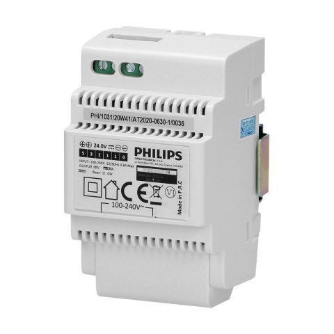 Philips WelcomeEye Power transformator modułowy do systemów wideo domofonowych 230V AC/24V DC, łatwy i szybki montaż natynkowy,