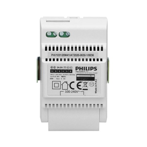 Philips WelcomeEye Power transformator modułowy do systemów wideo domofonowych 230V AC/24V DC, łatwy i szybki montaż natynkowy,