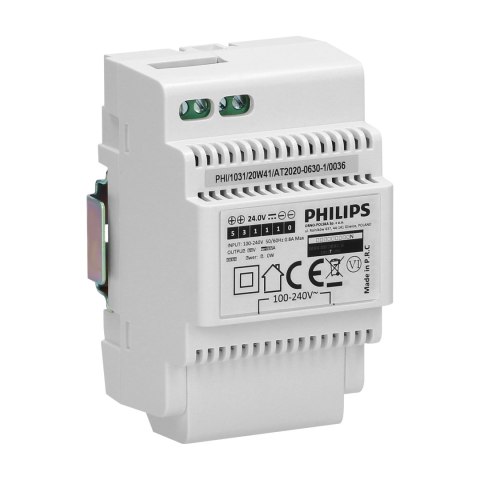 Philips WelcomeEye Power transformator modułowy do systemów wideo domofonowych 230V AC/24V DC, łatwy i szybki montaż natynkowy,