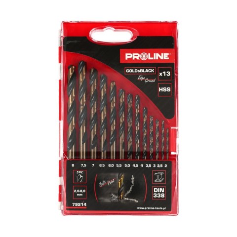 Wiertła do metalu hss din338 szlif.kr.szt.13(2-8mm) proline