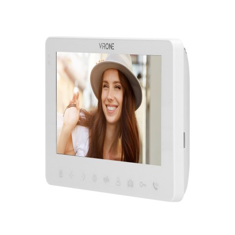 Zestaw wideo domofonowy, bezsłuchawkowy, kolor, LCD 7", menu OSD, WI-FI + APP na telefon, sterowanie bramą, biały, VIFAR