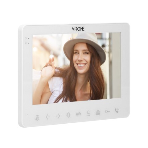 Zestaw wideo domofonowy, bezsłuchawkowy, kolor, LCD 7", menu OSD, WI-FI + APP na telefon, sterowanie bramą, biały, VIFAR