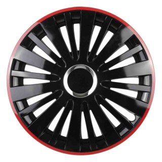 Kołpak samochodowy falcon 16" cali czarny z czerwonym rantem
