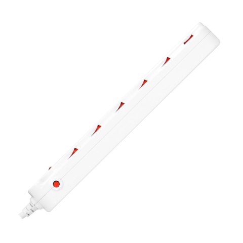 Listwa zasilająca "Multiswitch", 6 gniazd 2P+Z (schuko), kabel 3x1,5mm?, długość 1,5m, z wyłącznikami podświetlanymi: głównym dw