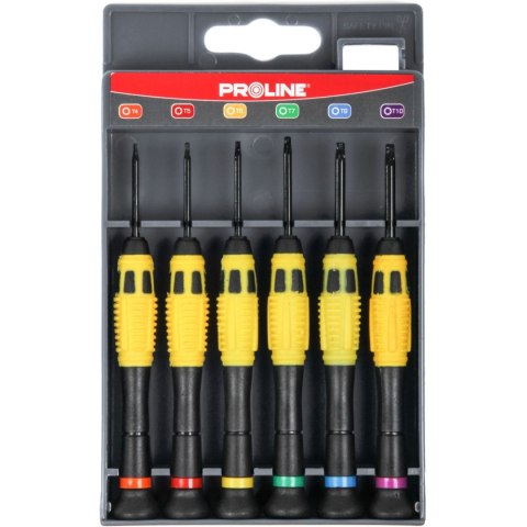 10225 Wkrętaki zegarmistrzowskie Torx Ni-Cr-Mo zestaw 6 elementów, Proline