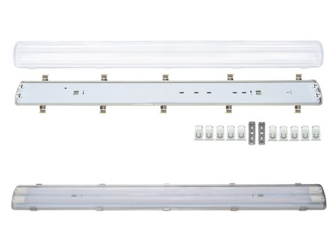 Oprawa hermetyczna przemysłowa ip65 led 1x120cm t8 g13 jednostronnie zasilana