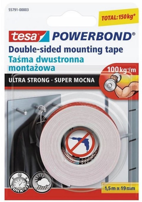 Taśma montaż.powerbond w.z.1.5m:19mm stand62403-00002-01