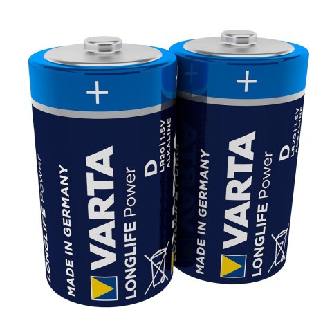 2x bateria R-20 R20 1,5V alkaliczna Varta Longlife Power