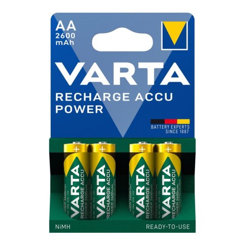 4x Akumulator R-06 R06 AA 2600mAh Ready2use Varta