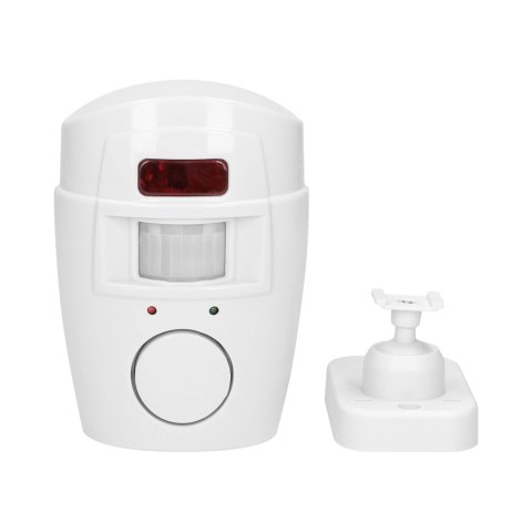 Mini alarm bezprzewodowy z wbudowaną syreną sterowany pilotem, 6m, bateryjny, 2 piloty