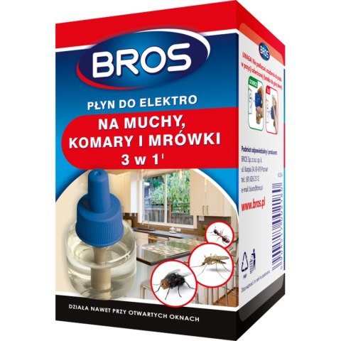 Płyn do urządzenia Bros Elektro 3w1 na muchy, komary, mrówki