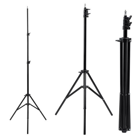 Statyw Maclean, do lampy pierścieniowej, LED 12", max. wysokość 200cm, max. obciążenie 3kg, MC-163