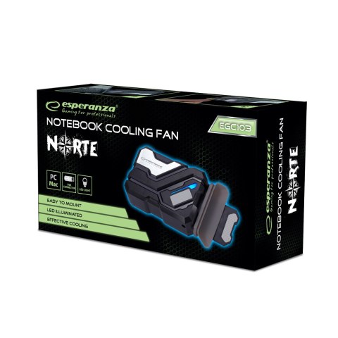 EGC103 Esperanza wentylator chłodzący gaming do notebooka led usb norte