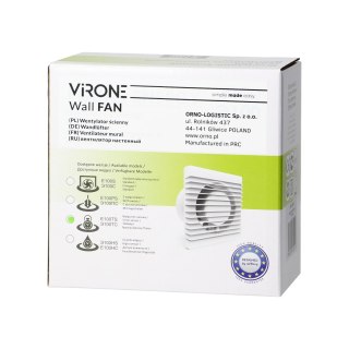 Wentylator łazienkowy 100mm, natynkowy z wyłącznikiem czasowym