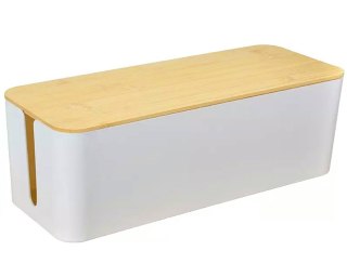 AG381E Organizer na kable listwy biały